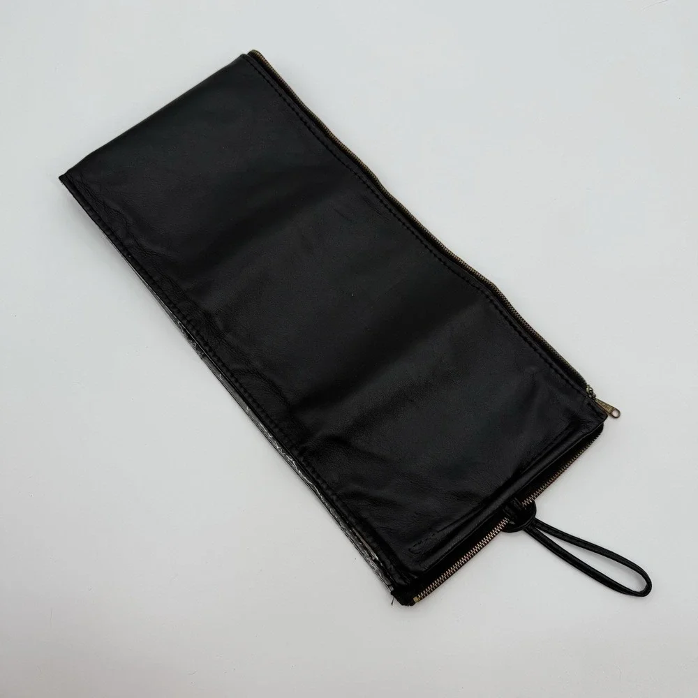 Vintage Leachman Friesen Leather Zip Men's Tie Travel Case Carrier With‎ Hanger